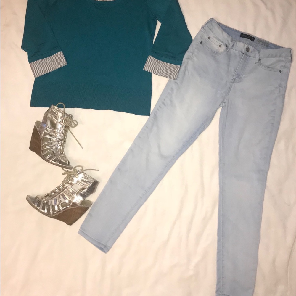 Aeropostale light blue skinny jeans high waisted
